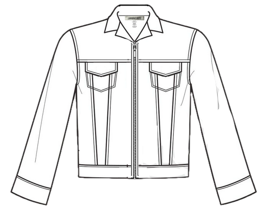 Zipped Trucker Jacket (Recycled Glass)