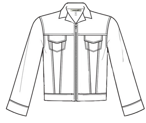 Zipped Trucker Jacket (Recycled Glass)